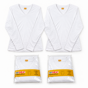 זוג חולצות פלנל ארוך נשים לבנות וי WEATHERPROOF