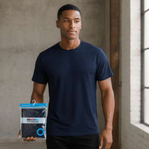 חולצת דריפיט קצרה COOL32 צבע נייבי