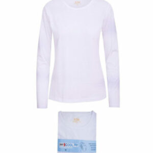 שלישיית חולצות שרוול ארוך צבע לבן צווארון עגול נשים WEATHERPROOF