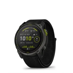 שעון ספורט Enduro 3 - SOLAR CRBN GRY DLC TI W/BLK SPORT LOOP BAND, EMEA