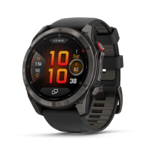 שעון ספורט חכם fenix 8 Pro – 51 mm, AMOLED Sapphire, Carbon grey DLC titanium - צבע: שחור