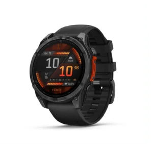 שעון ספורט fenix 8 – 47mm AMOLED, GLASS / SS, SlateGray Steel / Black, BlkBnd, W