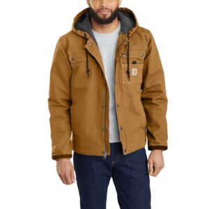 ג'קט קנבס עם ברדס ובטנת שרפה Carhartt Bartlett