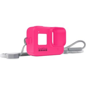 כיסוי סיליקון ורצועת נשיאה ל-GoPro HERO8 Black - ורוד פוקסיה 171053H